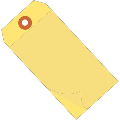 MH-USA 4 3/4 x 2 3/8" Yellow Self-Laminating Tags (100/Case)