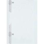 The MH-USA 21 x 7 x 30 garment bag is a transparent 0.6 Mil bag with printed black safety warnings and recycling symbols, ideal for preserving garments. It lies flat on a white background, showcasing its rectangular shape.