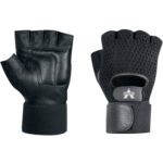 MH-USA Mesh Material Handling Fingerless Gloves feature padded palms, textured grip, a mesh design with brand label, and adjustable wrist straps. Ideal for material handling, these large gloves come in a 2 pair/case package.