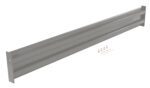 The Vestil Bolt-On Style Guard Rail 10 Ft Gray Semi Gloss features a ribbed design and comes with screws and washers.