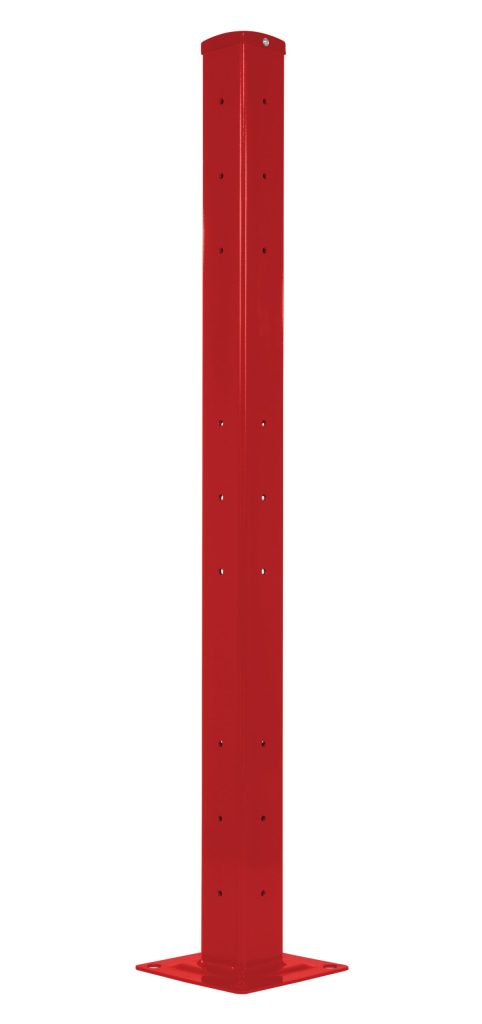 Rigid Tube Post 60 In Bolt-On Style Red