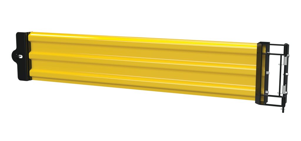 3 Rib Gate Bl Hinged Yellow Guard Rail 7 Ft