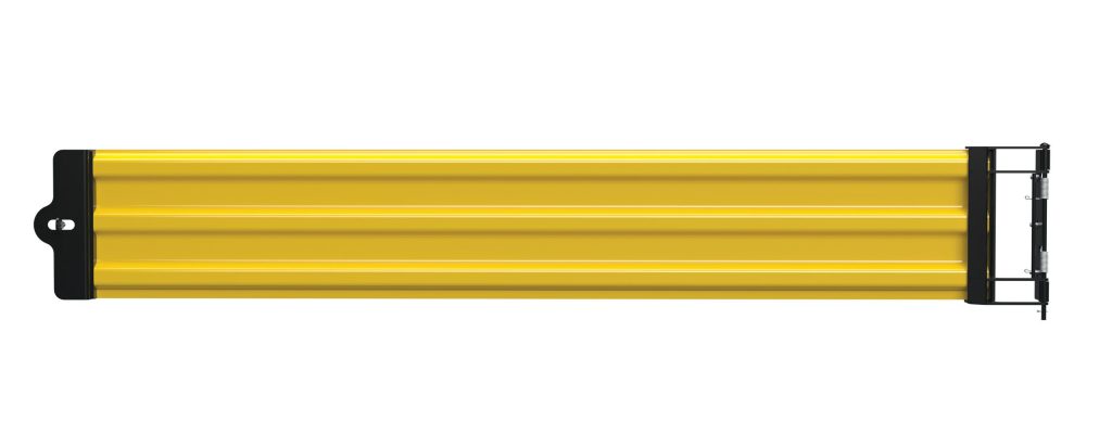 3 Rib Gate Bl Hinged Yellow Guard Rail 8 Ft