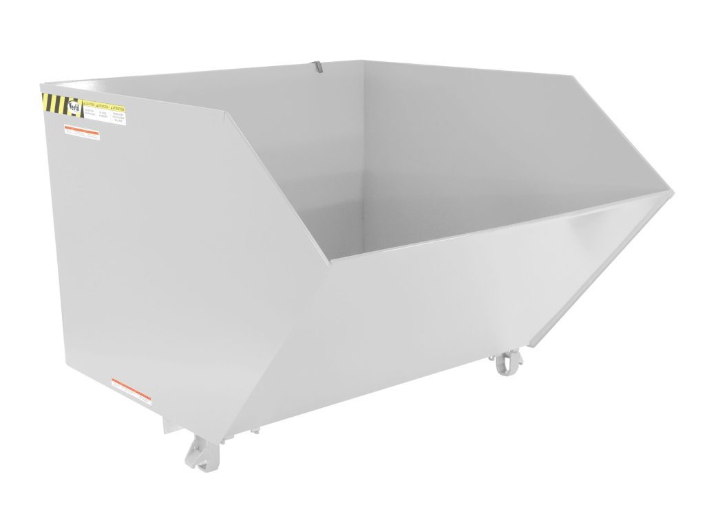Low Profile Hopper Hd 1.5 Cu Yd-White