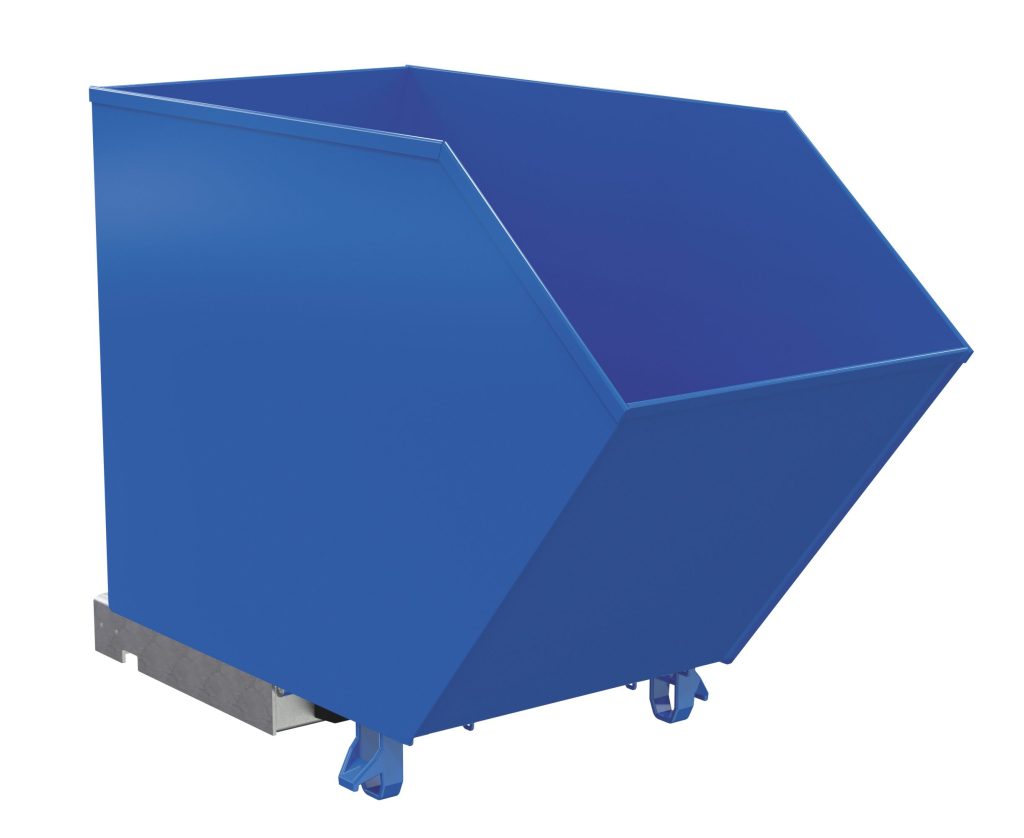 Low Profile Hopper Md .75 Cubic Yard-Blue