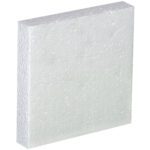A white, rectangular polystyrene foam panel, similar to MH-USA 1 - 1 Gallon Plastic Jug Foam Insert (48/Case), is angled on a plain background. Its surface features tiny round beads characteristic of Styrofoam.