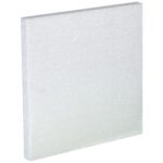 Image of the MH-USA 4 - 1 Gallon Plastic Jug Foam Insert (48/Case), a square foam board with a textured surface, displayed on a plain white background. Its angled to show its thickness and rigid structure, suggesting it is lightweight.