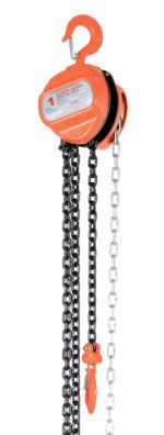 The Vestil Manual Chain Hoist has a 2,000-pound capacity and a 20-foot reach. Equipped with dual hooks and black and silver chains, it provides a reliable solution for secure lifting of heavy loads.