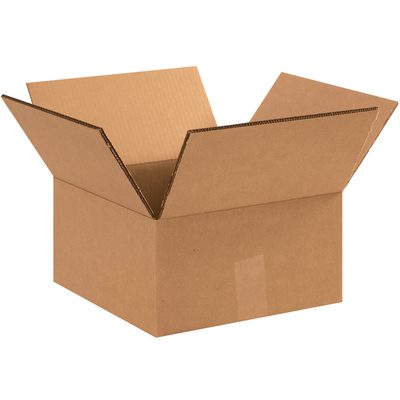 HD14146DW.jpg A MH-USA 14 x 14 x 6 Double Wall Box from a 15-pack sits open with its flaps extended, appearing empty against a white background.