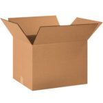 An empty MH-USA 20 x 16 x 10 Double Wall Box, with its flaps open against a white background, highlights the sturdy design found in every bundle of 15.