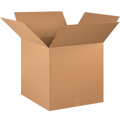 HD202020DW.jpg An MH-USA 20 x 20 x 20 double wall box, emptied to show its brown corrugated texture, has its flaps folded outward while resting on a plain white background. This box is part of a handy 10 per bundle offer.
