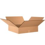 An MH-USA 24 x 24 x 6 Double Wall Box from the 10/Bundle pack is open with its flaps spread, empty against a plain white background, highlighting its sturdy construction.