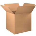 Open MH-USA 30 x 30 x 30 Double Wall Box from the 5/Bundle pack is empty with slightly spread flaps, set against a plain white background.