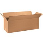An empty MH-USA 36 x 12 x 12 Double Wall Box, part of a 10/Bundle set, is open with flaps standing upright, placed against a plain white background.