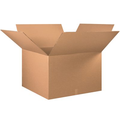 HD363624DW.jpg An open, empty MH-USA 36 x 36 x 24 Double Wall Box from a package of five is displayed with its flaps folded out against a plain white background.