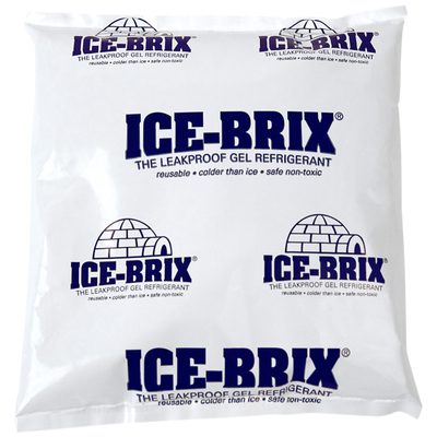 IB31BPD.jpg The Ice-Brix® Cold Packs, 8 x 8 x 1 1/2, are white with blue text and igloo graphics. They offer leakproof, reusable packaging with superior cold retention, safety, and non-toxicity, making them ideal for all cooling needs.