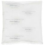 The Tech Pack™ Moisture Safe refrigerant pack is white, measures 6 1/4 x 6 x 1, weighs 16 oz., and features branding and a contact number. Its fabric-like material is perfect for securing contents. Available in cases of 36.