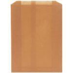 A brown paper bag sits upright on a white background, displaying its simple rectangular shape and smooth texture. Designed to carry groceries or lunches, it serves as a practical alternative to MH-USA Liners for Wall Mountable Sanitary Napkin Receptacles (500/Case).