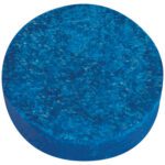 A circular blue cleaning tablet with a textured surface, ideal for toilet cleaning or deodorizing, similar to the effective MH-USA Urinal Non-Para Block (12/Case), isolated on a white background.