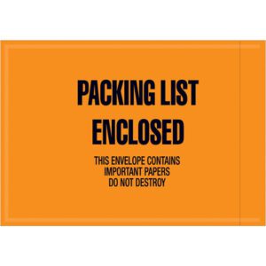 Mil-Spec "Packing List Enclosed" Envelopes