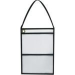 Meet the MH-USA 9 x 12 Dual Pocket Job Ticket Holders, featuring a clear design with black trim and metal grommet for easy hanging. Offering three sections, its ideal for organizing documents. Sold in sets of 15 per case.