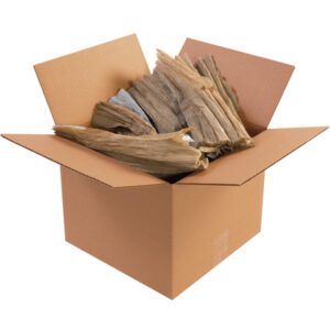 The 24 x 167 Expandable Versa-Pak™ Cellulose Wadding, slit at 12, features crumpled brown packing paper that resembles wood in texture, providing durable and versatile cushioning protection for shipping needs.