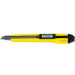 The BK-502 13 Pt. Steel Track® Snap Utility Knife features a yellow finish, retractable segmented blade for easy snapping, and black grip with a discreet side label. Sold in cases of 50, its ideal for precision cutting tasks.