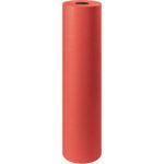 The 36 - 50 lb. Red Kraft Paper Roll (1000 Roll) features a striking cylindrical form with its bold red hue set against the plain white background.
