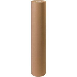 A 48 - 50 lb. Kraft Paper Roll, 720 feet long per roll, is shown upright against a plain white background.