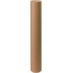 A 60 - 50 lb. Kraft Paper Roll (720/Roll) stands upright against a plain white background, highlighting its industrial strength and versatility in a minimalist setting.