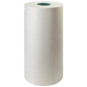 A large cylindrical 18 - 50 lb. Bogus Kraft Paper Roll (720/Roll) with a visible blue core stands vertically against a white background.