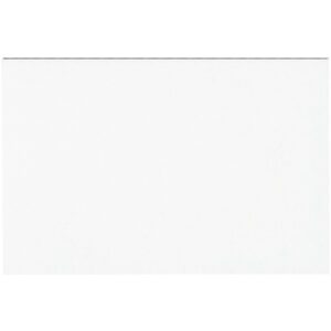 A plain, white rectangular card resembling MH-USA 2 x 3 White Warehouse Labels - Magnetic Strips (25/Case) with thin black line at the top and slight shadows, set on a light gray background.