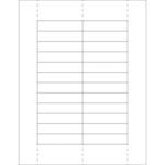 The unfolded envelope template has rectangular flaps on the sides and top. The center area resembles MH-USA 11/16 x 3 Plastic Label Holder Insert Cards (1,200/Case) with horizontal lines dividing sections. Dotted lines mark fold areas on the template.