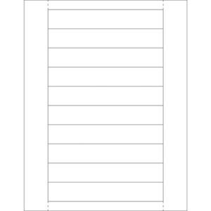 A vertical rectangle with nine equal horizontal sections, resembling a grid or chart, stands against a plain background, similar to the neat layout of MH-USA 1 x 6 Plastic Label Holder Insert Cards (500/Case).