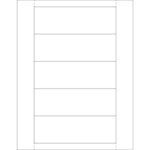 A blank sheet music template featuring five evenly spaced horizontal lines forming a standard music staff, placed on a rectangular page with a border similar to MH-USA 2 x 6 Plastic Label Holder Insert Cards (250/Case).