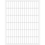 A blank sheet of graph paper with evenly spaced vertical and horizontal lines, forming equal-sized rectangles, reminiscent of MH-USA 1/2 x 1 3/4 White Rectangle Laser Labels (96/Sheet), fills the entire page.