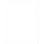 A three-panel comic strip template with equal horizontal panels, reminiscent of MH-USA 8 x 3 1/2 White Rectangle Laser Labels—outlined in thin black lines on a white background, ideal for creativity.