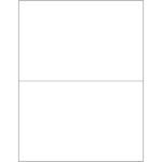 A blank image with two equal sections divided by a thin horizontal line in the center, similar to MH-USA 8.5x5.5 White Rectangle Laser Labels (2/Sheet), each fully white and featureless.