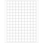The MH-USA 3/4 x 3/4 white rectangle laser labels feature a standard rectangular shape with 14 labels per sheet, reminiscent of graph paper with evenly spaced grid patterns.