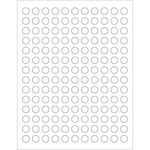 The MH-USA 1/2 White Circle Laser Labels (154/Sheet) offer uniform organization with 154 precisely spaced circles per sheet against a pristine white background, making them ideal for projects that value clarity and uniformity.