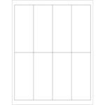 A blank comic strip template with six rectangular panels in two rows of three resembles MH-USA 2 x 5 White Rectangle Laser Labels - 8 Labels/Sheet (100 Sheets/Box). Outlined in thin black lines, the panels contrast sharply against the white background.