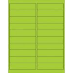 The MH-USA 4 x 1 Fluorescent Green Rectangle Laser Labels come with 20 adhesive labels per sheet in five rows and four columns. Featuring a glossy finish and rounded corners, these labels easily stand out. Each box conveniently includes 100 sheets.
