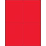 A bold red square, akin to MH-USAs 4 1/4 x 5 1/2 labels, is artfully segmented into four smaller squares by fine black lines.