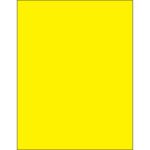 A vibrant yellow square set against a clean white background, reminiscent of the bold hue in MH-USA Fluorescent Yellow Rectangle Laser Labels, 8 1/2 x 11.