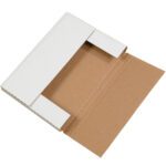 The MH-USA 12 1/8 x 9 1/8 x 1 White Easy-Fold Mailers feature a sturdy corrugated design, ideal for securely shipping or storing documents. With expandable sides and flap, theyre perfect for flat items and come in bundles of 50.