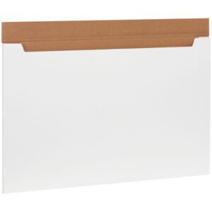 A white envelope with a brown flap is displayed on a plain background. Similar to the MH-USA 36 x 24 x 1/4 White Jumbo Fold-Over Mailers, the closed flap implies it could securely hold documents.
