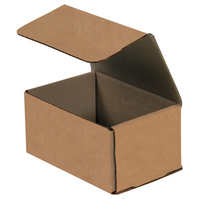 M643K.jpg 6 x 4 x 3 Kraft Corrugated Mailers feature a hinged lid and durable brown corrugated material, perfect for shipping or storage. Sold in bundles of 50, they provide convenient packaging solutions.