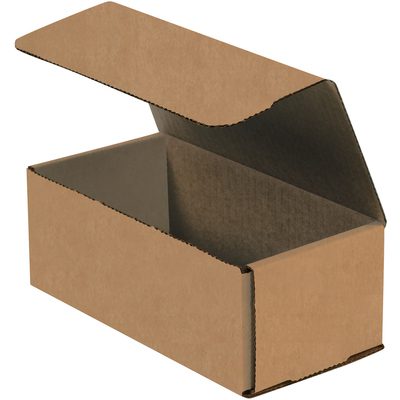 M843K.jpg The 8 x 4 x 3 Kraft Corrugated Mailers feature a simple design with a brown exterior and partially open lid. Ideal for efficient packing, these rectangular boxes are perfect for shipping needs and come in bundles of 50.