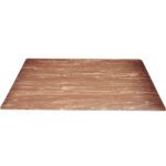 The MH-USA 2 x 6 Walnut Marble Anti-Fatigue Mat boasts a rectangular shape, smooth texture, rounded edges, and is highlighted on a white background.