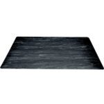 The MH-USA 2 x 10 Black Marble Anti-Fatigue Mat, featuring a textured rectangular surface in dark gray that resembles stone, is set against a plain white background.